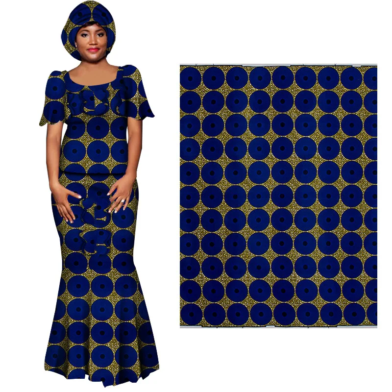 African Wax Print Fabric Ankara Wax High Quality Pagne Guaranteed Veritable Real Wax Soft Dresses Sewing Material