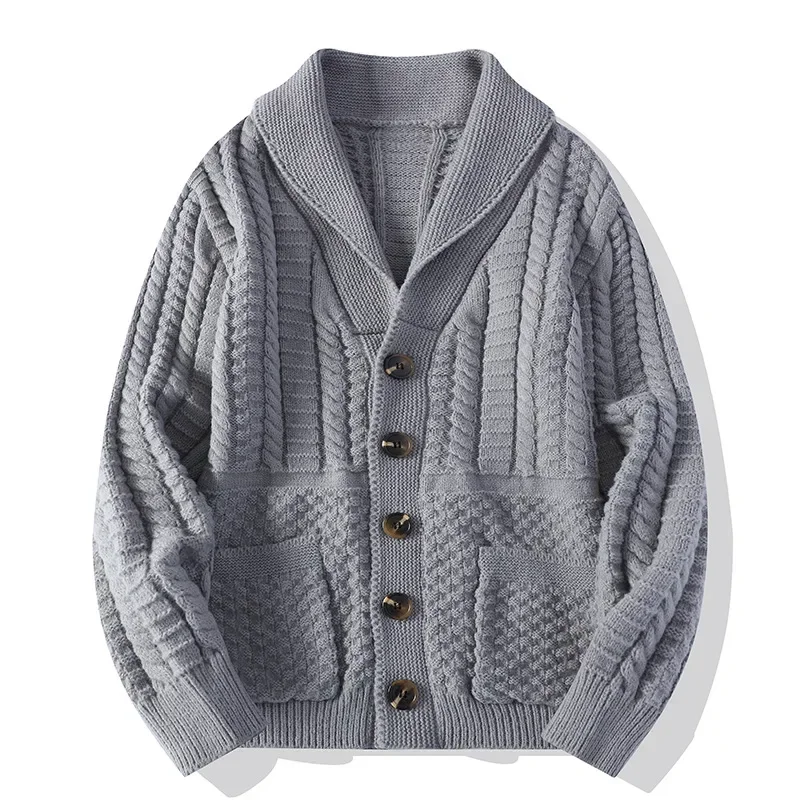 

2023 Men's New Autumn/Winter Sweater Cardigan Korean Edition Coat Long Sleeve Men's
