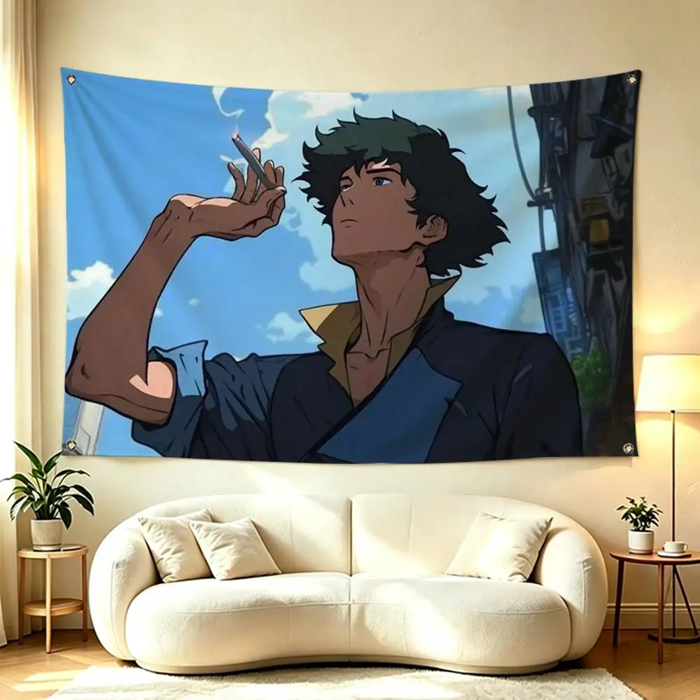 C-Cowboy B-Bebop Spike Spiegel Flags for Bedrooms Home Decor Items Outdoor Decors Garage Decoration Flaga