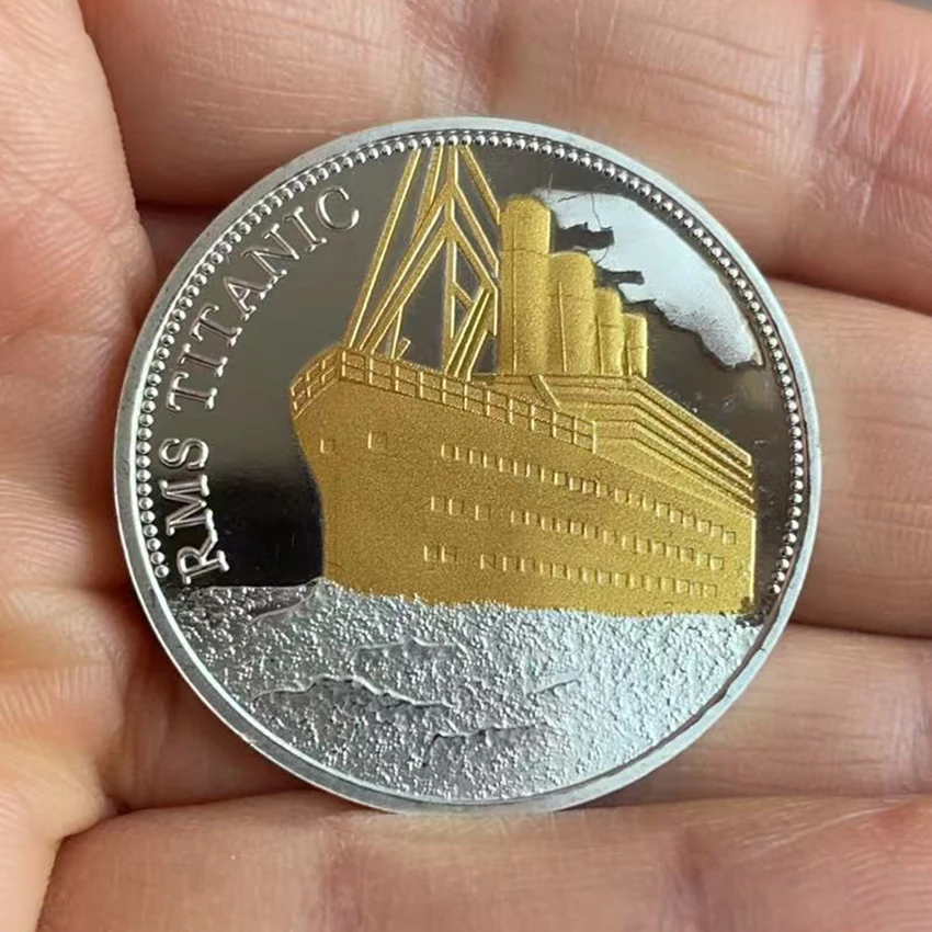1912-г-Корабль-Титаника-«Подорож»-и-карта-путешествий-Монета-rms-Памятный-бар-монета-Трагедия-Титаника