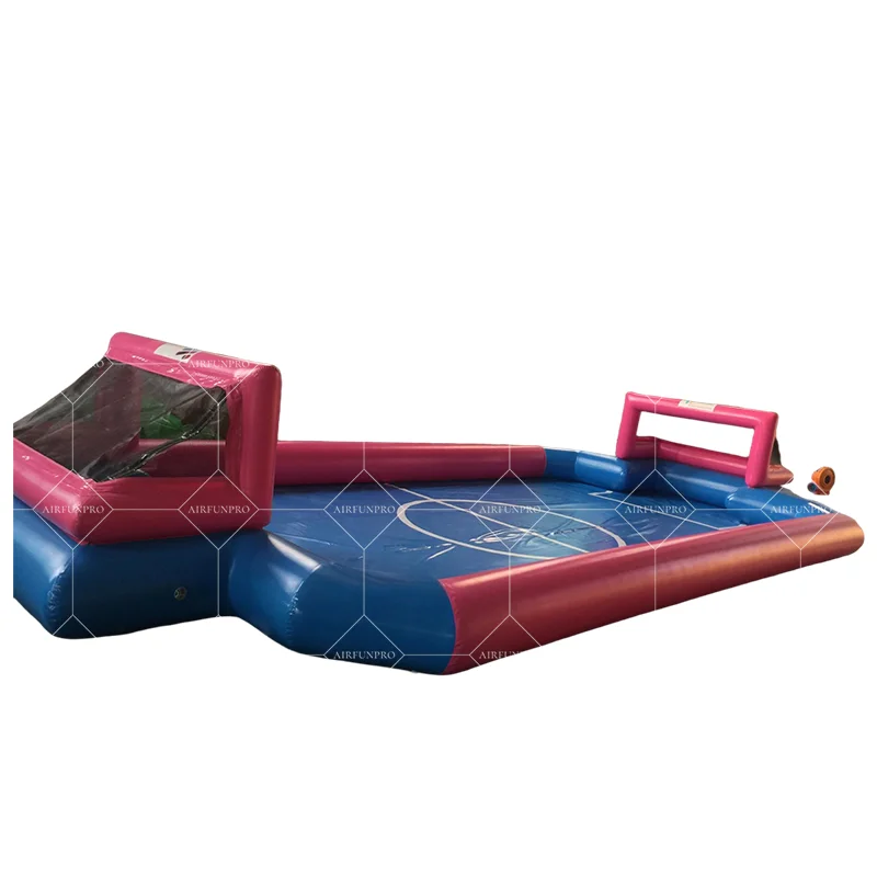 

Customized Giant Inflatable Soap Soccer Field Cheap Water Football Pitch Inflatable Playground Soapy Castle