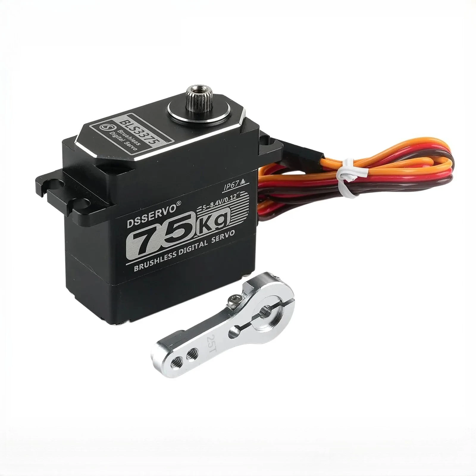 DS3375 75KG DC5-8.4V All-metal Digital Servo Brushless Motor IP67 Waterproof 360 Degree Continuous Rotation for RC Cars Robot