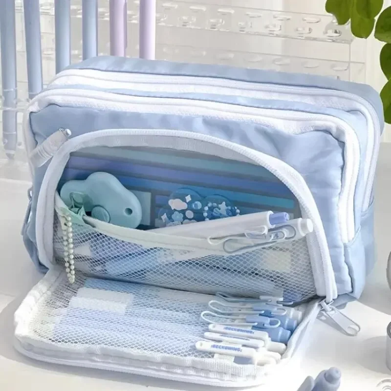 Astuccio per penne Kawaii di grande capacità Astuccio per matite coreano Astuccio per la scuola multistrato Borsa per cancelleria Studente per il ritorno a scuola