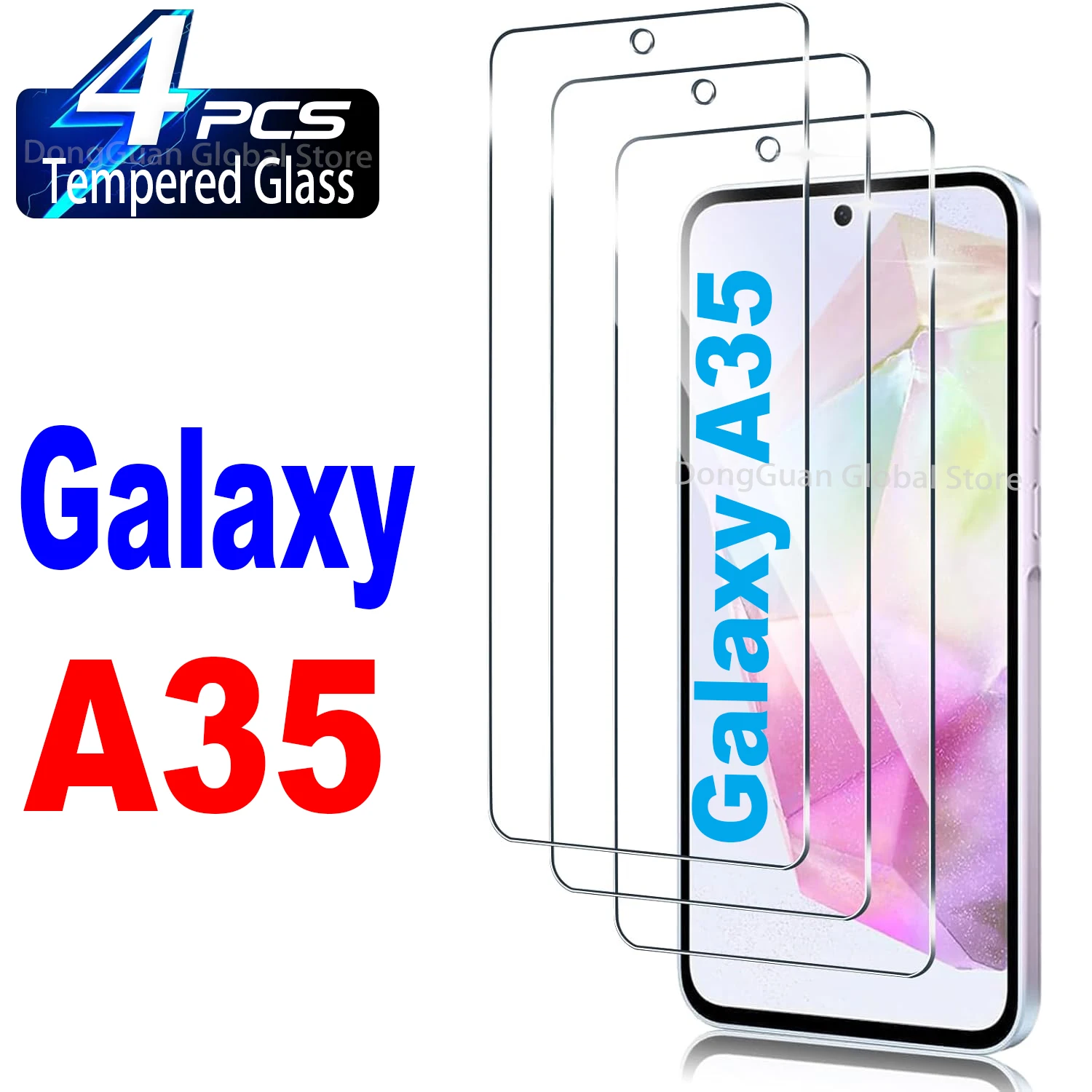 

6.6" Tempered Glass For Samsung Galaxy A35 5G Screen Protector Glass Film