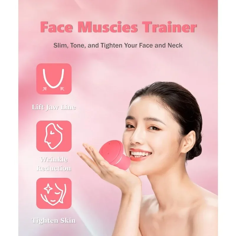 Fitness Facial Muscle Jawline Exerciser Chin Face Neck Breathing Trainer Face Lifting Tool Wrinkle-removing Mouth Exerciser Yoga