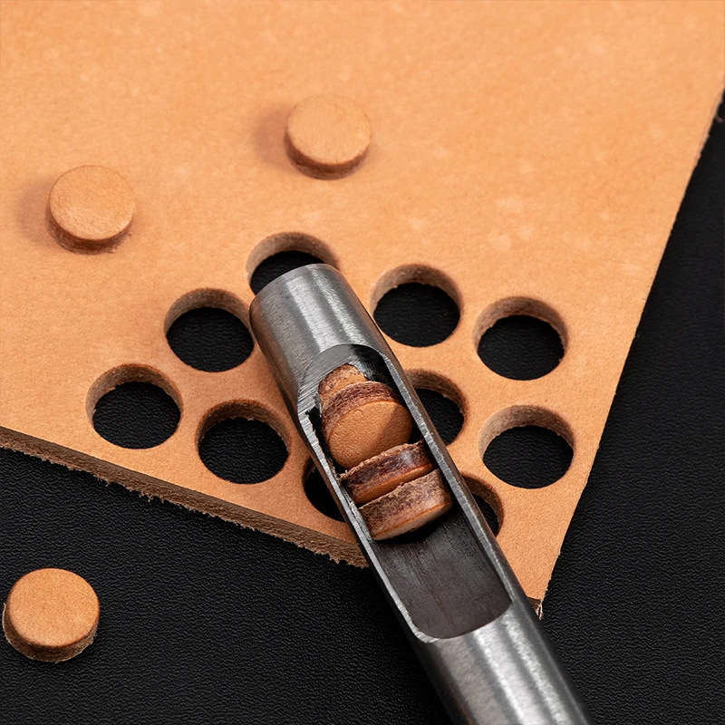 WUTA 1PC 23-40mm Hollow Round Hole Punch Tool Steel Leather Craft Working for Watch Band Fabric Plastics Gasket Belt 38 Size