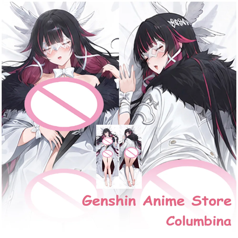 Dakimakura Anime Genshin Impact Columbina Cartoon Lichaam Kussensloop Cosplay Props 2 Zijdig Gedrukt Otaku Kussen Kussenhoes