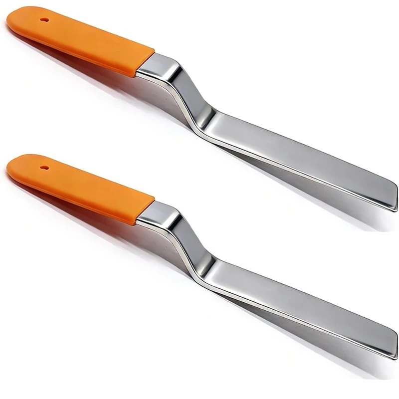 DTA4-2PCS Length For Car And Ducting Repair Tool- Cast Stainless Steel Slapping Bodywork Tools With 27Cm Orange Handles