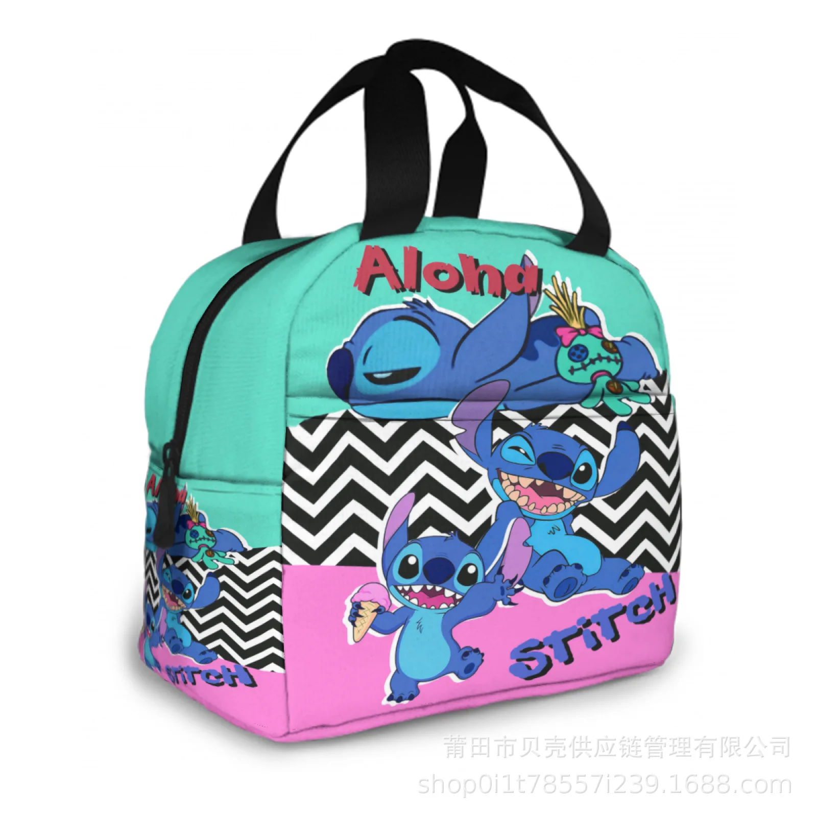 Disney cartoon Stitch  insulation bag cute lunch box bag handbag Outdoor ice tote bag