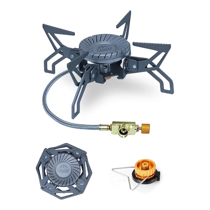 Split Gas Unit for Outside Meal Heating and Fast Water Warming, 4200W Heat Output with Pan and Controlled Flame 24BD