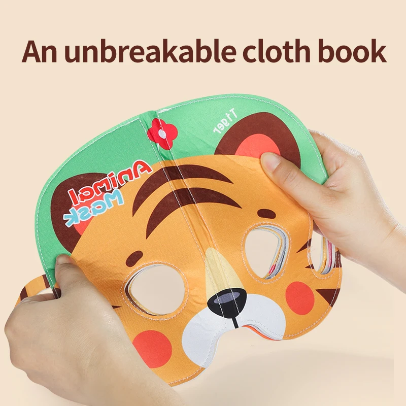 キッズ布ブックマスク布ブック動物テーマかわいいモデリング赤ちゃんおもちゃキャラクター楽しいパーティーゲーム誕生日フェスティバルギフト