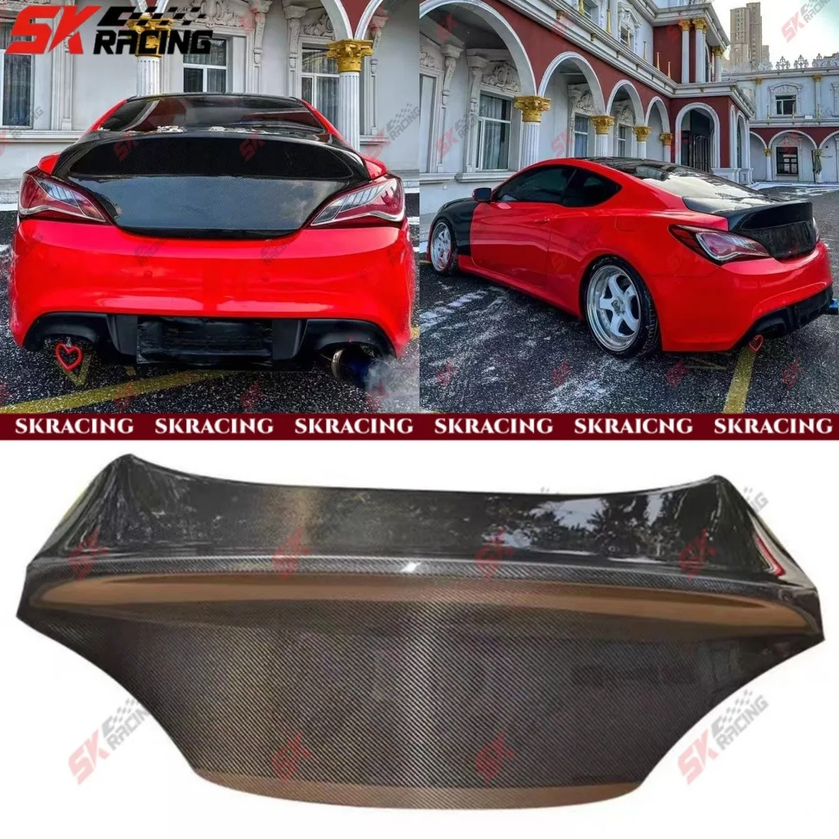 

Комплект крышки багажника из углеродного волокна для Hyundai Genesis Coupe 2010-16