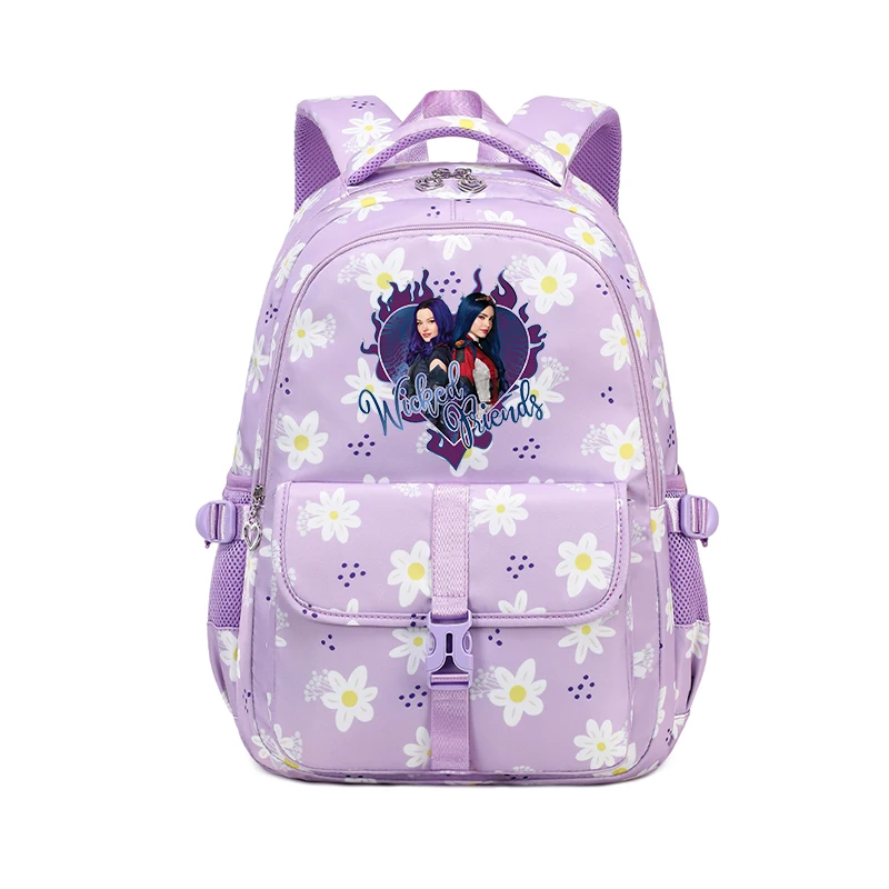 Disney Descendants Kids School Bag Cute Backpack for Girls Children Waterproof Backpacks Teenage Large Capacity Book Bag