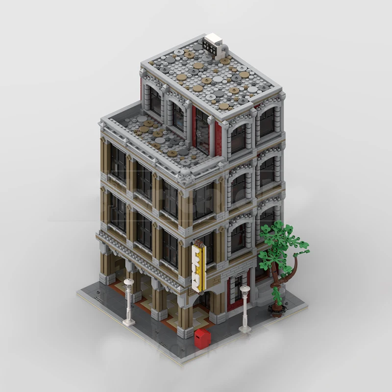 精巧な新製品MOCビルディングブロックモデル街角ビルモジュール式子供のおもちゃギフトDIY組み立てセット
