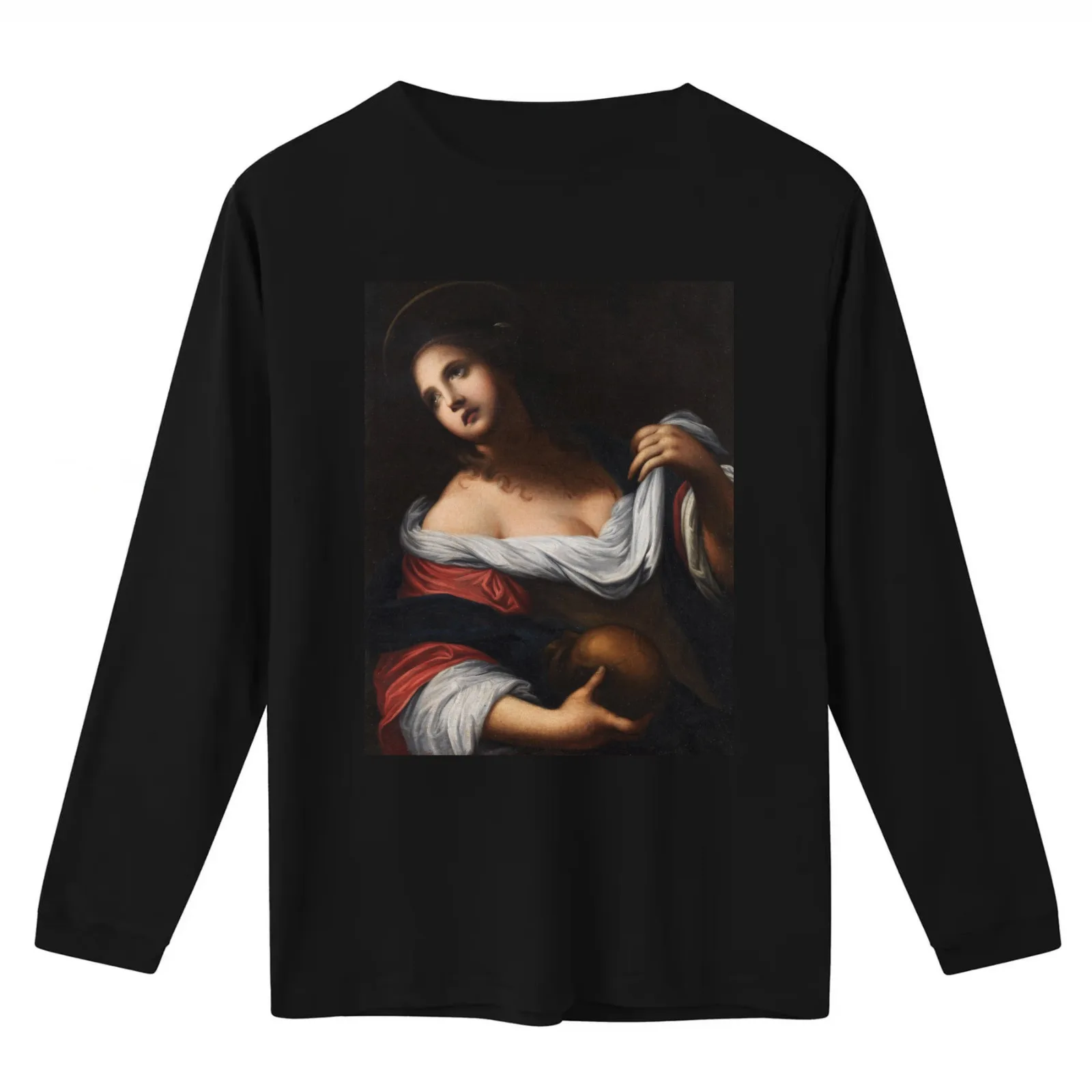 The Mary Magdalene Circle of Simone Pignoni 17th Century Renaissance Biblical Art T-Shirt Summer Casual Cotton Tee 100% Cotton