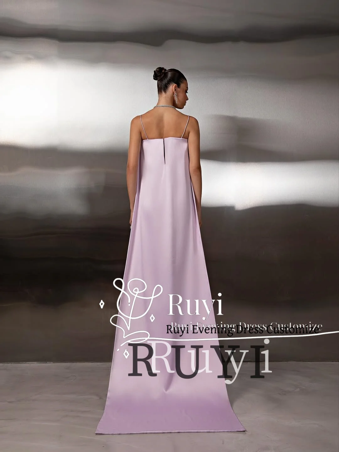 Maßgeschneiderte ärmellose Spaghettiträger, luxuriöse Abendkleider mit Kristallperlen, formelles Partykleid, Lavendel-Abschlussballkleid