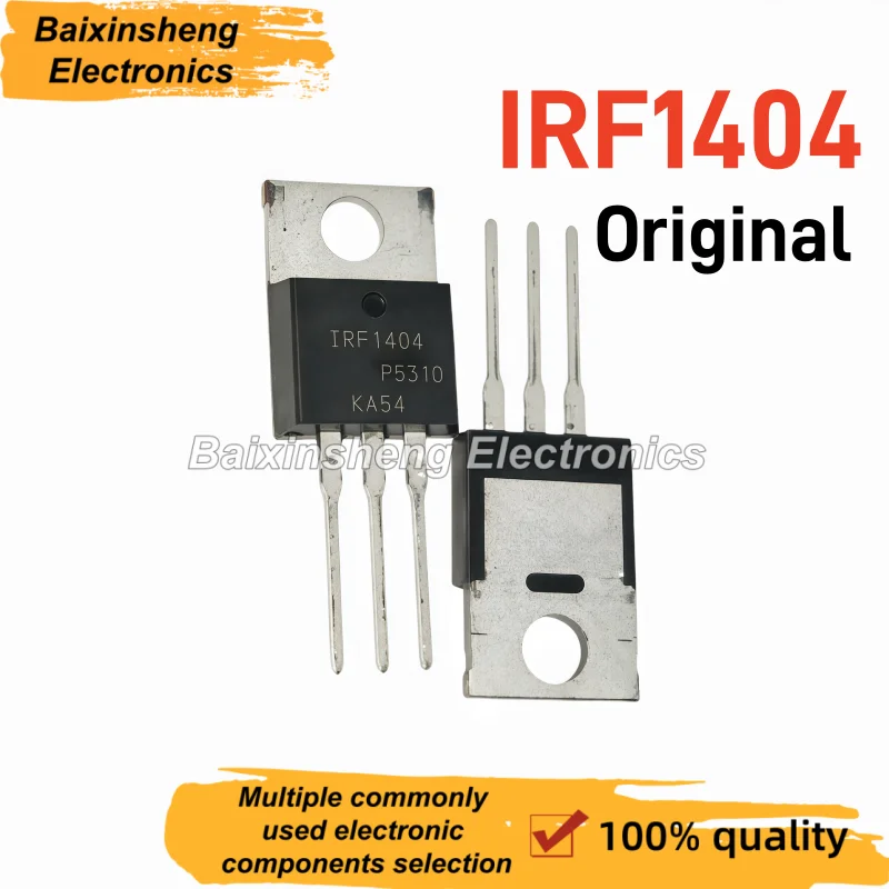 10PCS IRF1404 40V202A IRF1404PBF TO-220 N-channel Power MOSFET  low on resistance, commonly used in power inverters