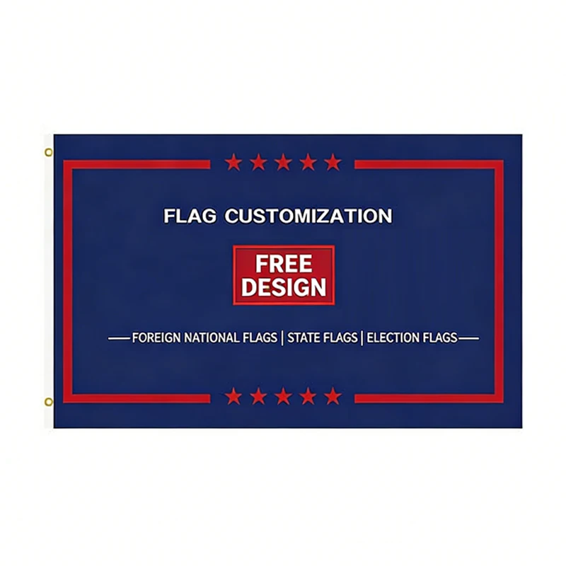 

Custom Polyester Banner Flag with Personalized Logo Text Pattern Free Design Custom Size Flag for Party Decoration Sports Events