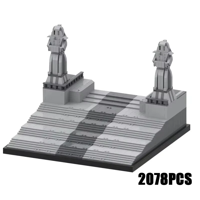 Star Movies Model Moc Building Bricks Temple Entrance Staircase Technology Modular Blocks Gifts Christmas Toys DIY Sets Assembly