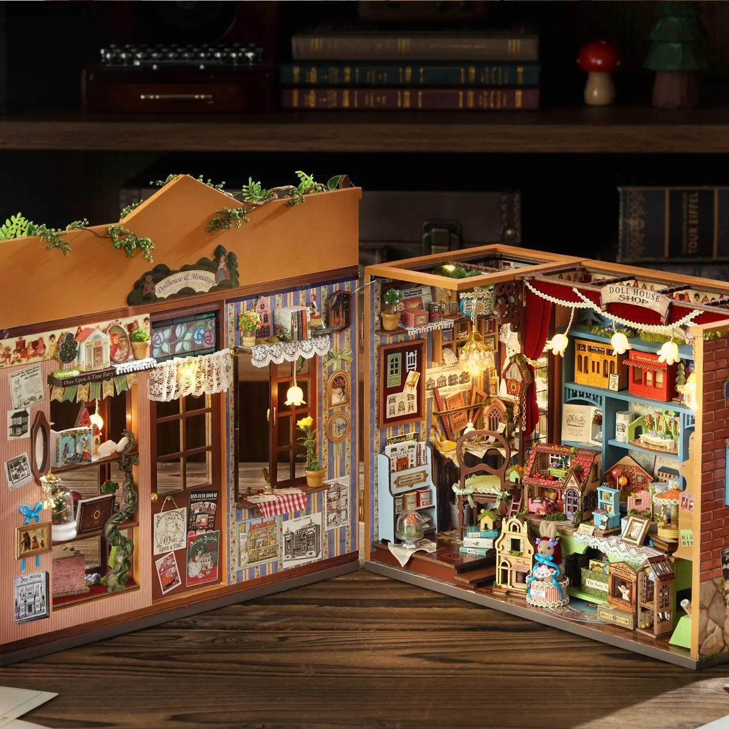 مجموعة نماذج مصغرة لبيت الدمى الخشبي DIY مع أثاث للبالغين والأطفال هدية عيد ميلاد منزل مصغر #2
