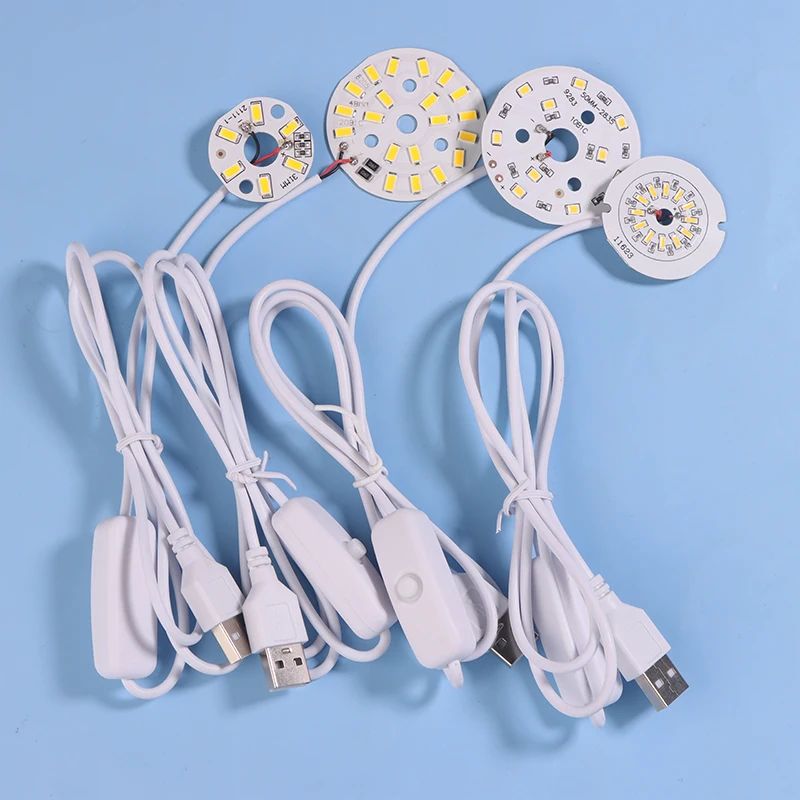 New 1.5M DC 5V LED Chips SMD5730 LED Lamp USB 3W Light Board Warm White Light With ON/OFF Switch Cable Lighting Accessories