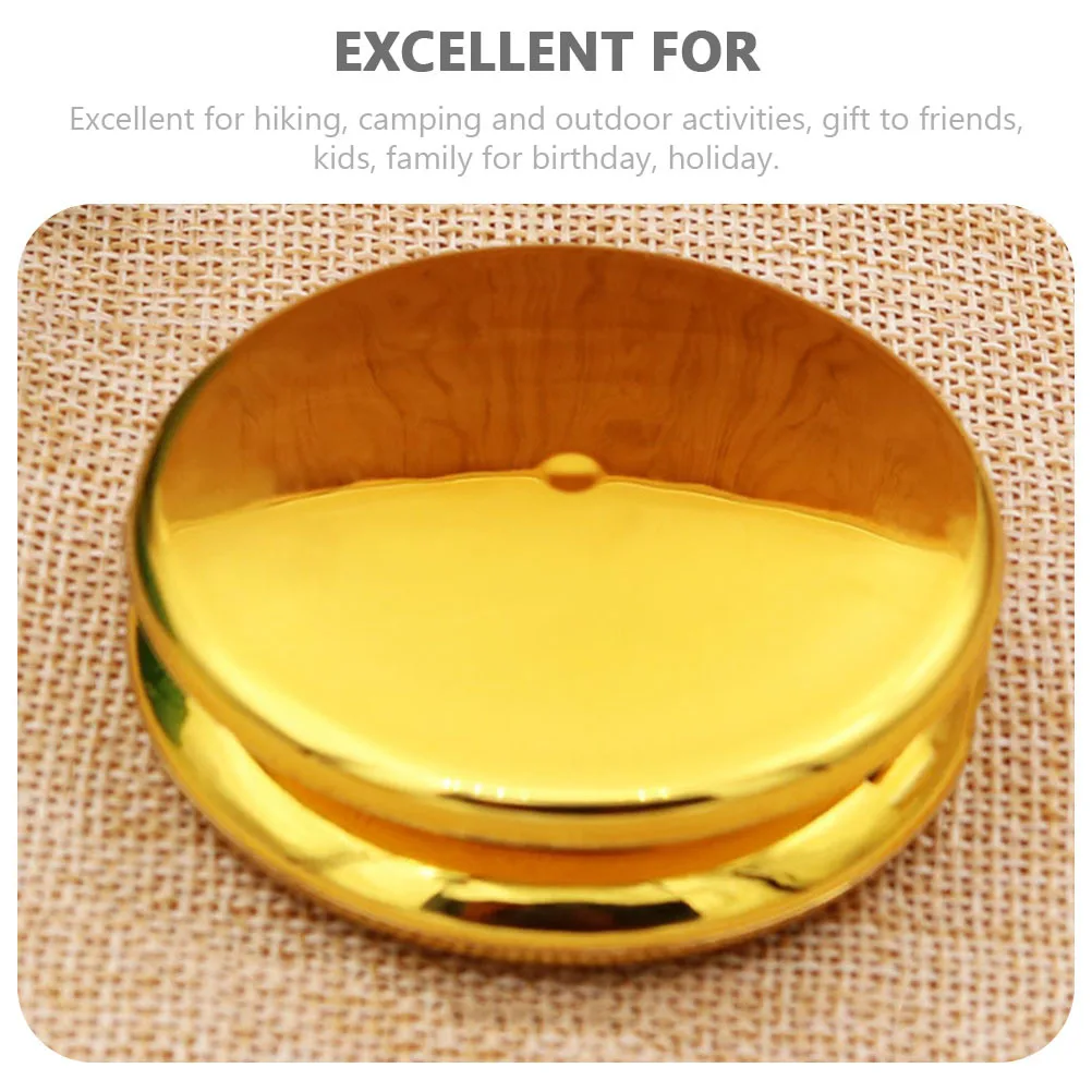 

Compact Outdoor Compass Retro Mirror Polished Metal Survival Navigation Device for Camping Hiking Fishing