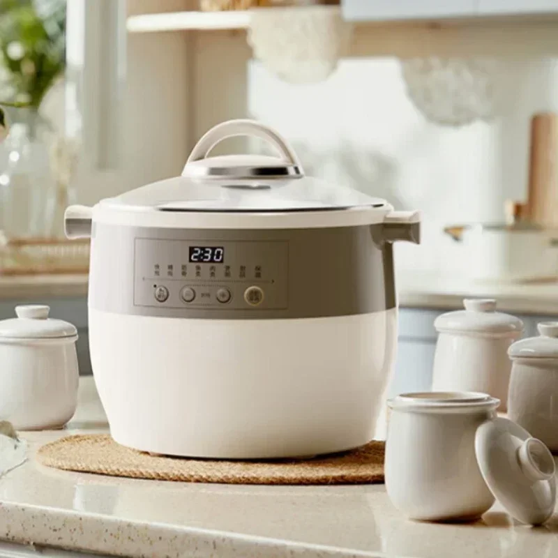 

Hot sales Premium Electric Stewpot with 5 Ceramic Pots for Healthy Cooking Porcelain Double Boild Chawanmushi Cup 220V