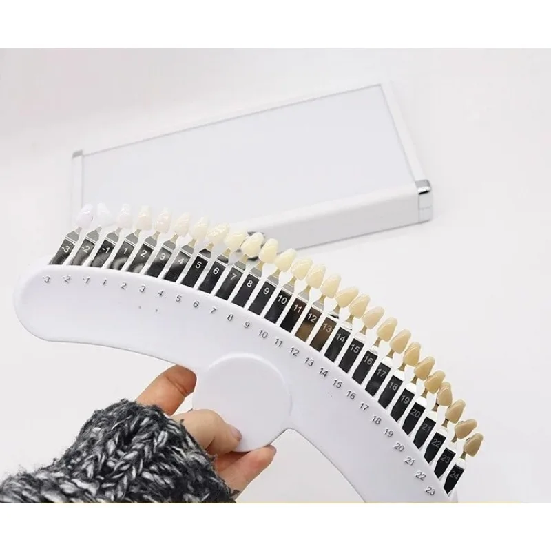 Dental Teeth Whitening Shade Guide 27 Color Tooth Shade Card Oral Cosmetic Teeth Color Comparison Chart