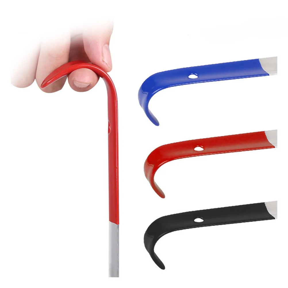 

1pc Extra Long Stainless Steel Shoehorn Plastic Handle For Elderly Pregnant Back Pain Relief Shoe Horn Tool Long Handle Metal