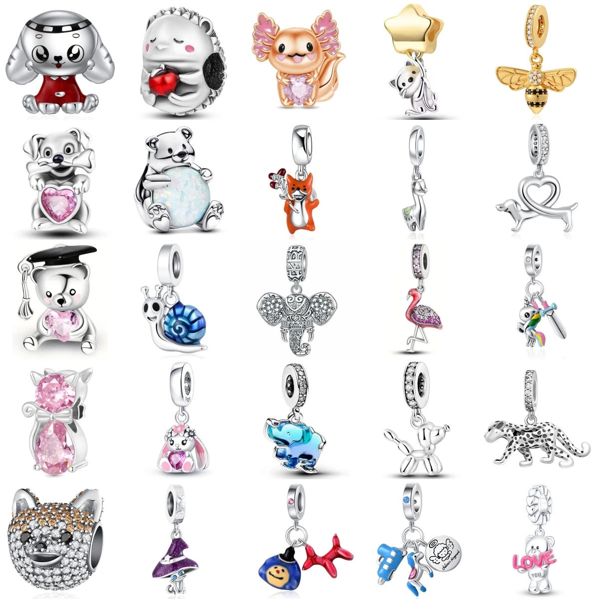 

Новые бусины из стерлингового серебра 925 пробы, улитка, леопард, собака, кошка, домашние животные, подвеска, подходит для оригинального браслета, ожерелья, сделай сам, очаровательное изготовление ювелирных изделий