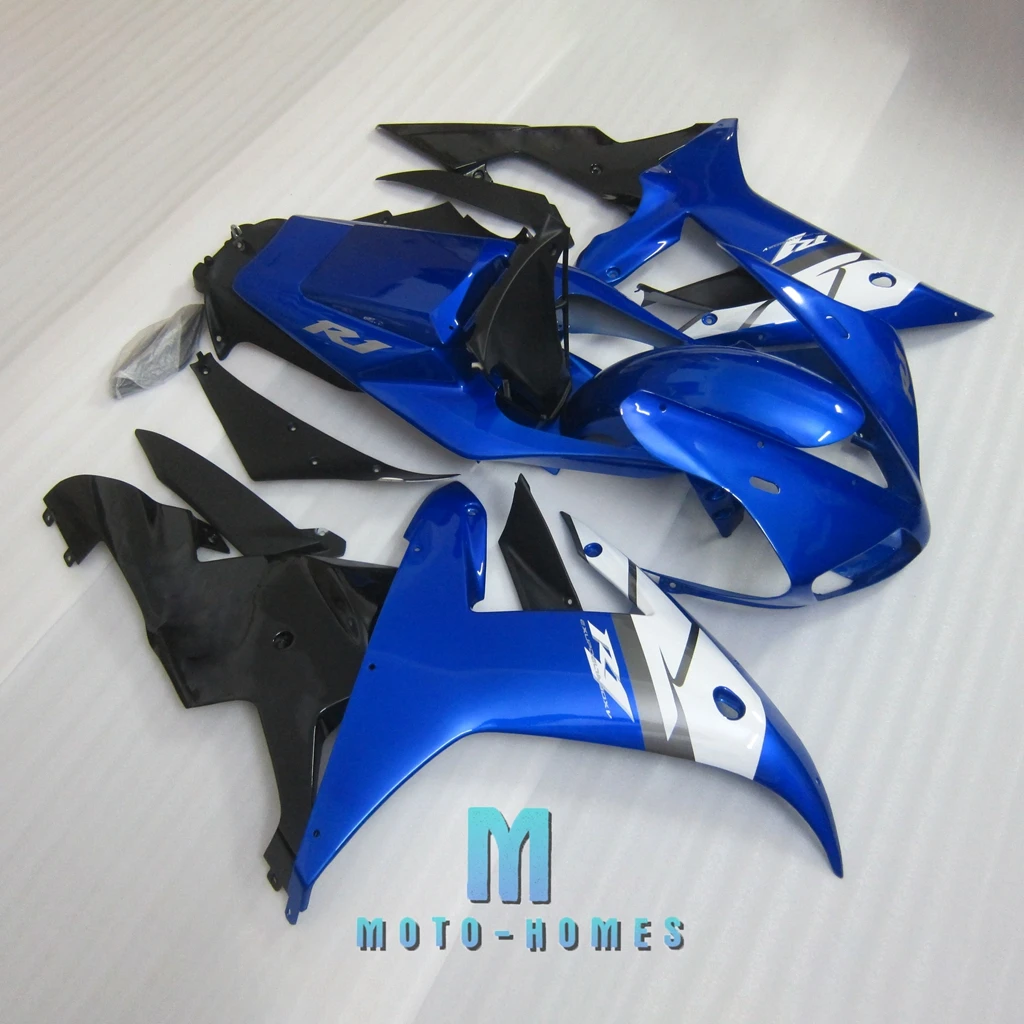 

Комплект обтекателей для впрыска для Yamaha R1 2002 2003 100% подходит для R1 02 03, комплект обтекателей кузова мотоцикла ZXMT, синий, черный