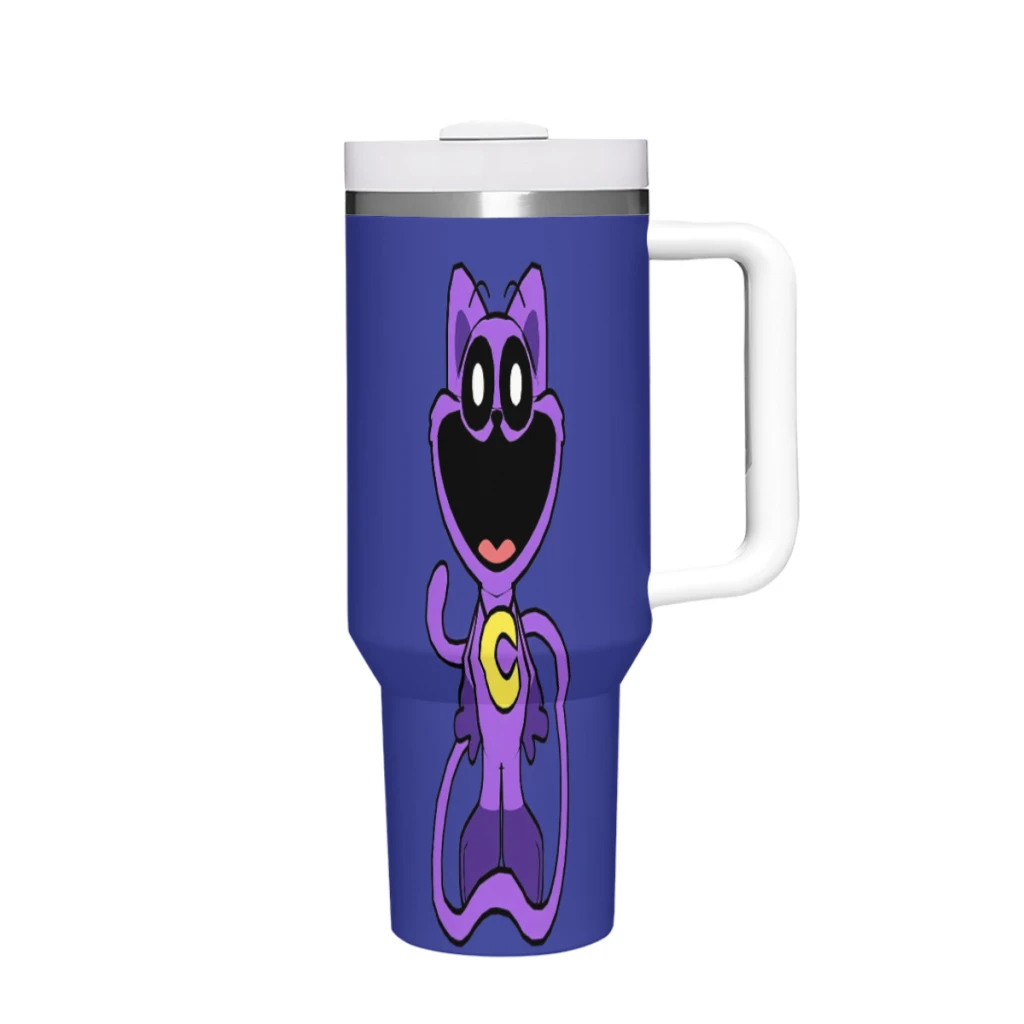 

Catnap Smiling Critters 40 Oz Ultimate Tumbler with Handle and Straw Vacuum Insulated Tumbler with Straw