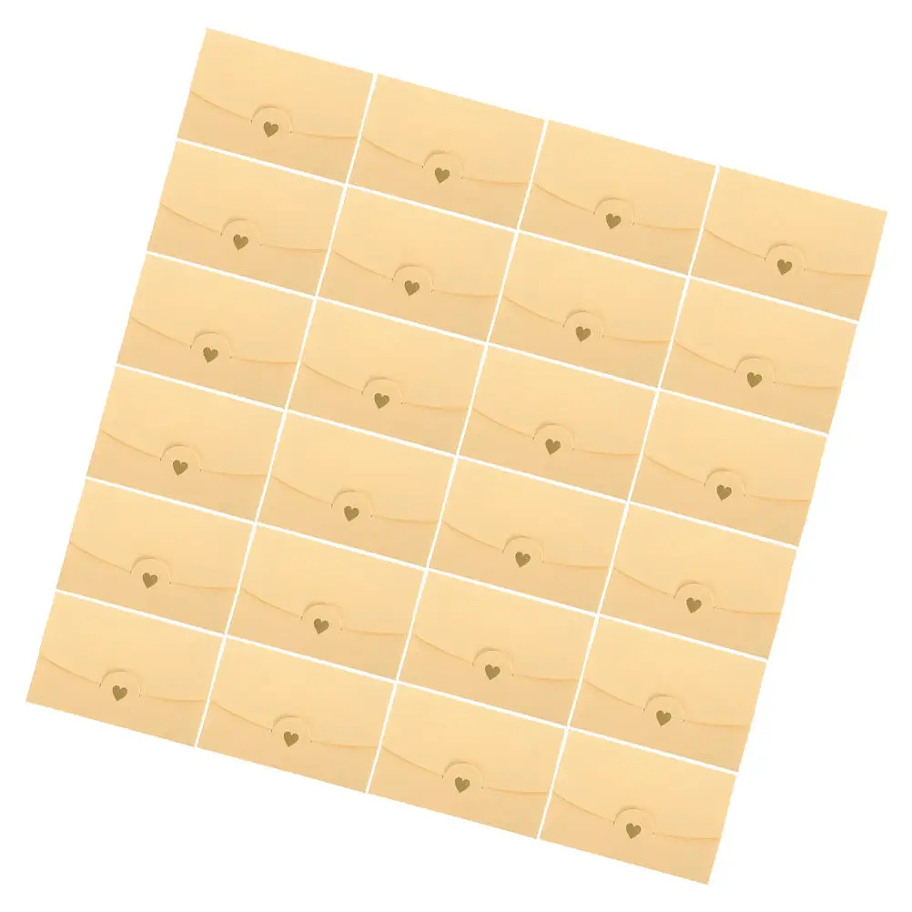 

40Pcs Chic Gold Foil Heart Envelopes Small Paper Envelopes for Invitation Cards Love Letters Festival Celebrations