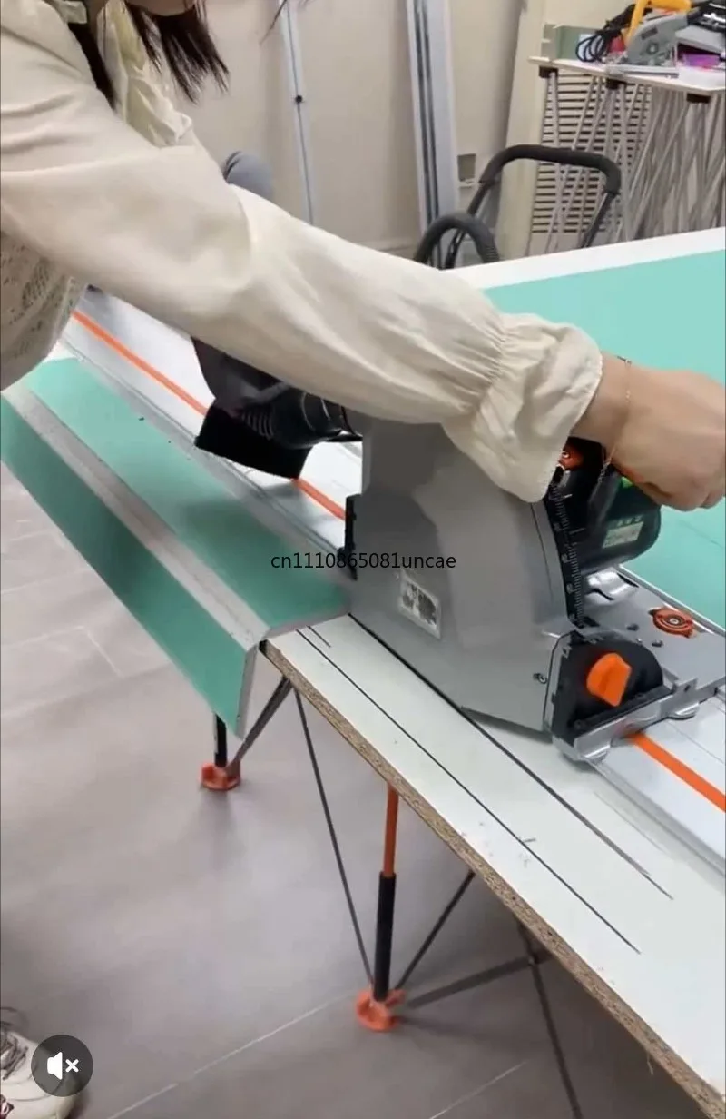 JZY Circular Saw Rail Guide 2000W SJ-60 Brushless Rail Saw and 2 Aluminum Alloy 1.4m Woodworking Rail