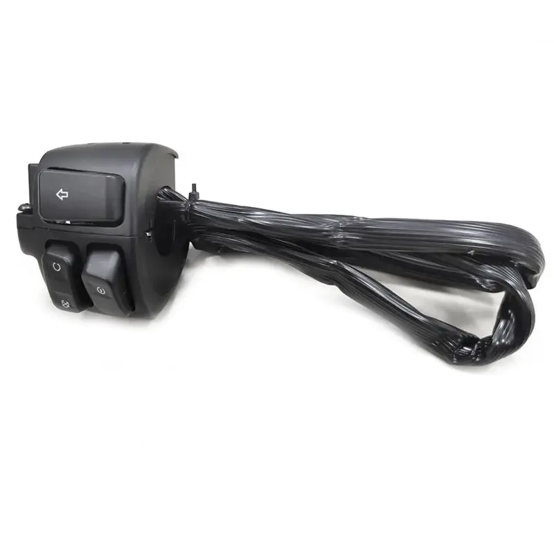 AC34-1Inch Handlebar Control Switch + Wiring Harness For Dyna FXDF FXDWG Softail