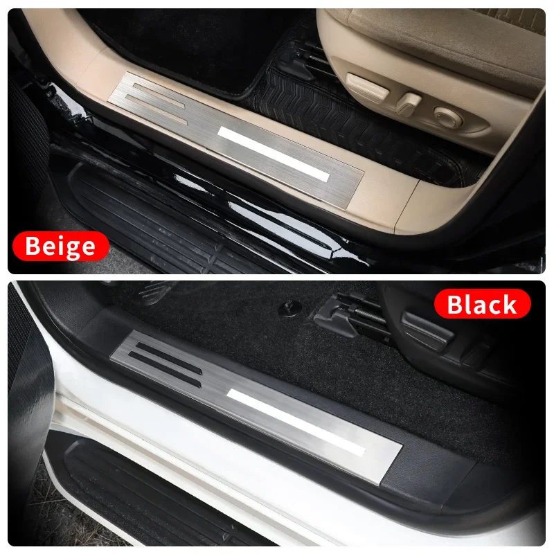 For Toyota Land Cruiser 300 LC300 J300 2021-2025 LED Door Sill Trim Welcome Pedal Anti Scratch Interior Upgrade Accessories