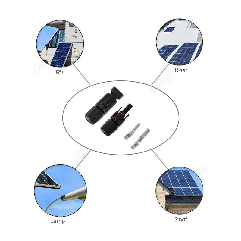 30A 1000V Solar-Steckverbinder, männlich/weiblich, wasserdichter Anschluss für Solarpanel-Kabelverbindungen für Photovoltaik-PV/MC-Kabel 2,5/4/6mm² – Detail 5