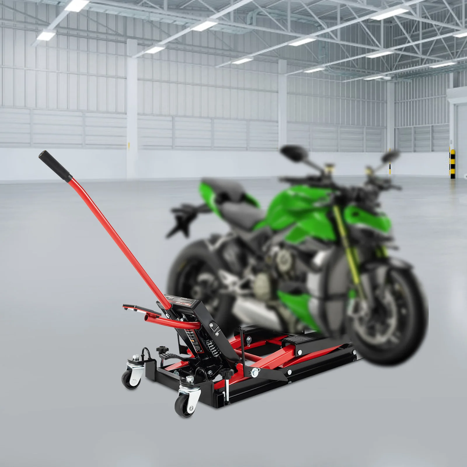 Motorrad-Hydraulikhebebühne für die Durchführung von Motorradreparatur- und Wartungsarbeiten, Motorrad-Reparaturrahmen, 680 kg maximale Tragfähigkeit – Detail 4