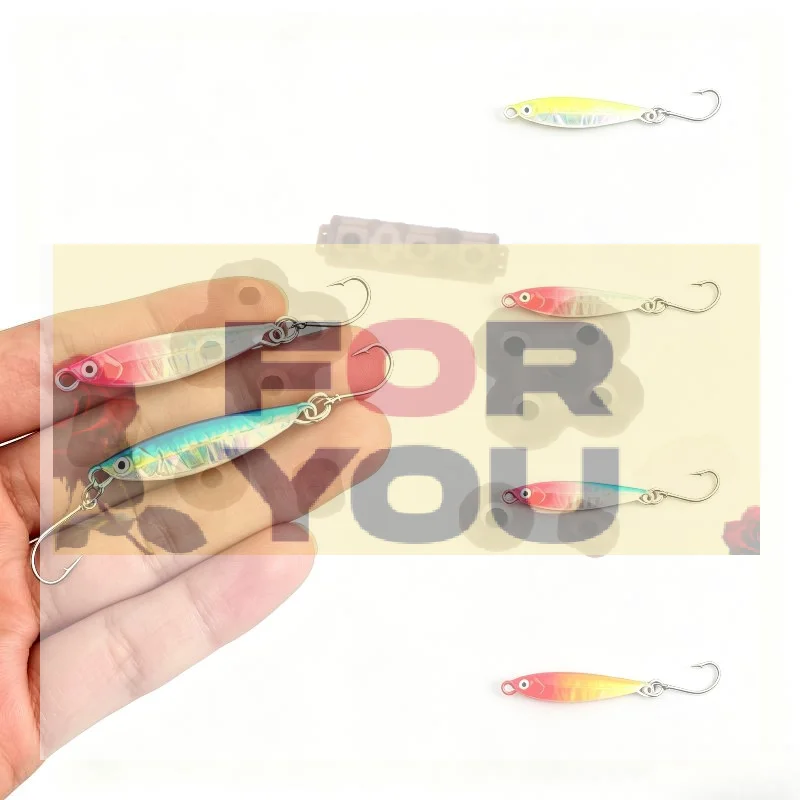 【OD】Micro Sized Iron Plate Bait 3.5g Mini VIB Lure Metal Cast Jig Spoon Fish Micro Sequin Fishing Lures Artificial Bait