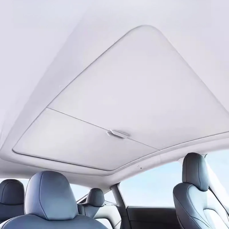 Skylight sunshade, heat insulation and sun protection scroll retractable canopy top