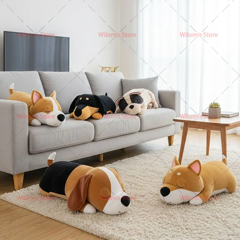 かわいいダックスフント犬ぬいぐるみぬいぐるみおもちゃシミュレーションコーギー犬ソーセージ犬人形枕子供の誕生日プレゼント