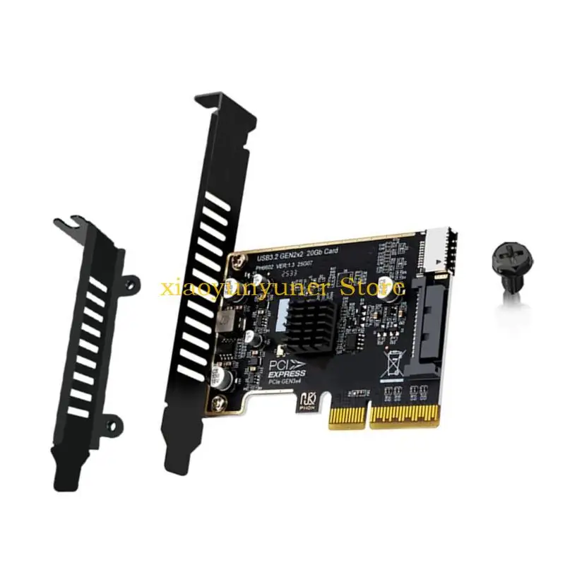 

P9JB USB 3.2 Gen 2 Type E Front Panel Expansion Card PCIe 4X Interfaced 20Gbps Data Transfer Solution