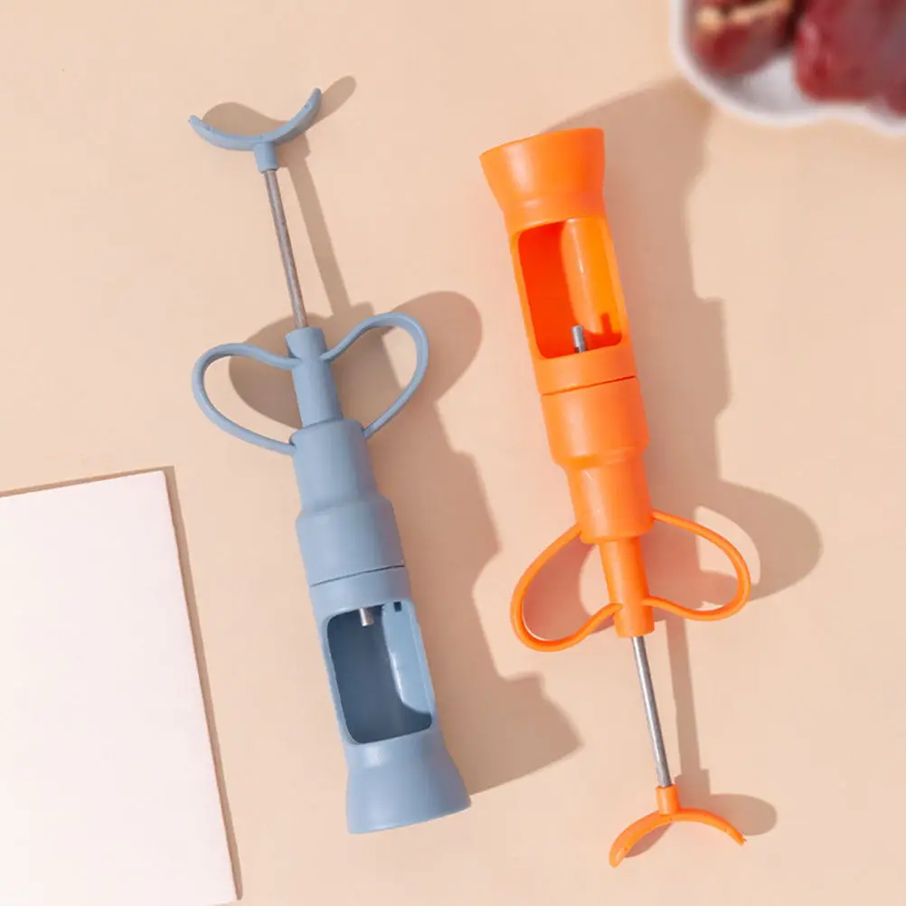 2Pcs Comfortable Grip Jujube Pit Squeezer Exquisite Appearance Cherry Corer Remover Portable Fruit Core Removing Tool