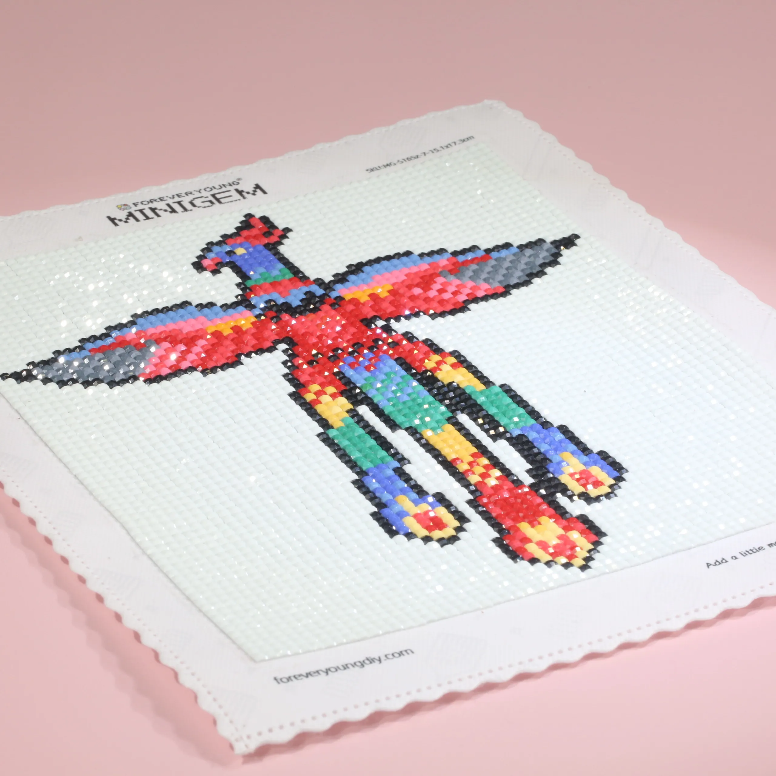 Minigem®: Colorful Kites 5D DIY Resin Square Diamond Painting Kit - 12-Piece Vibrant Traditional Chinese Kite Mosaic Set