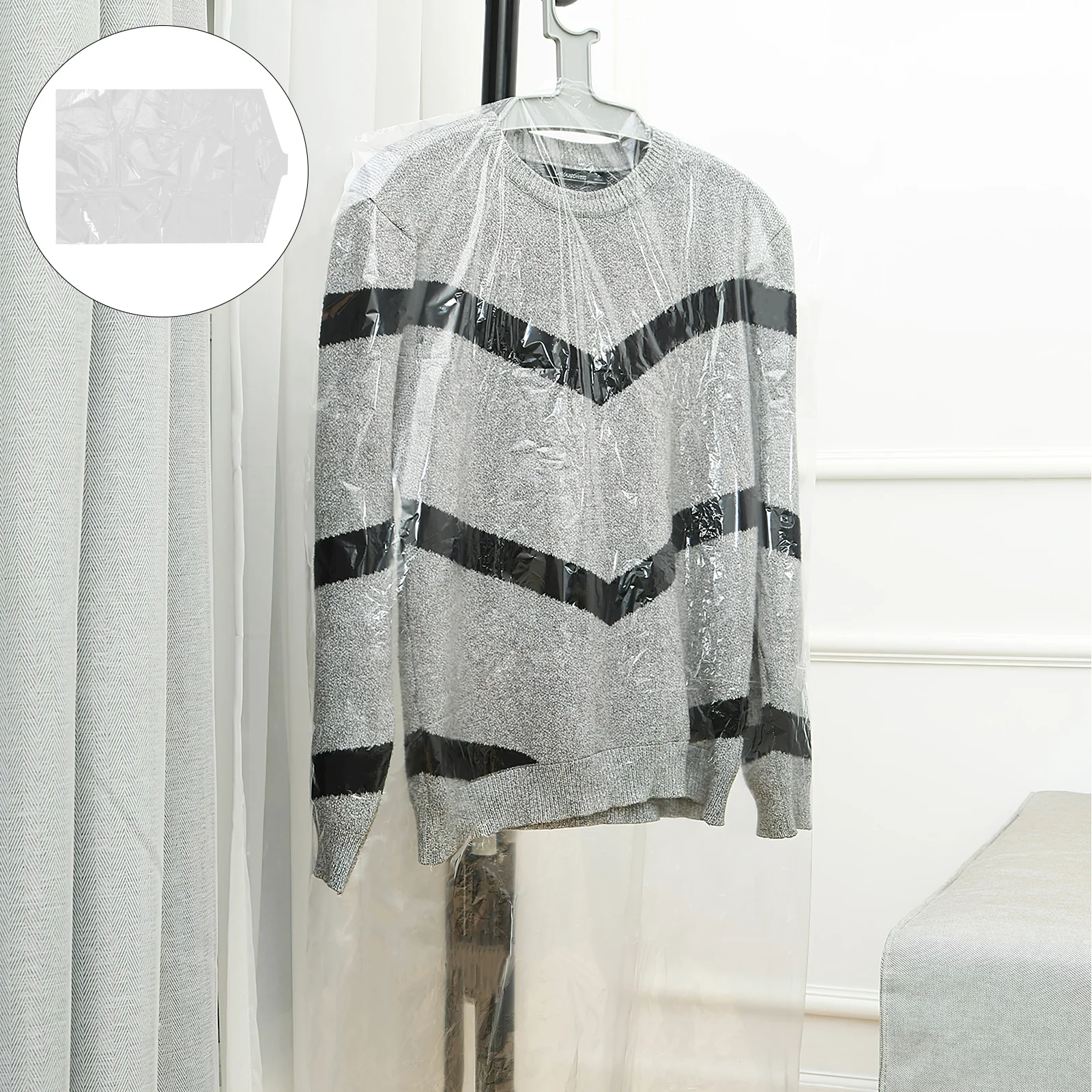 

30Pcs Visible Garment Protection Bags for Dresses Suits Coats Lightweight Travel Friendly Closet Organizer Home Office Laundry