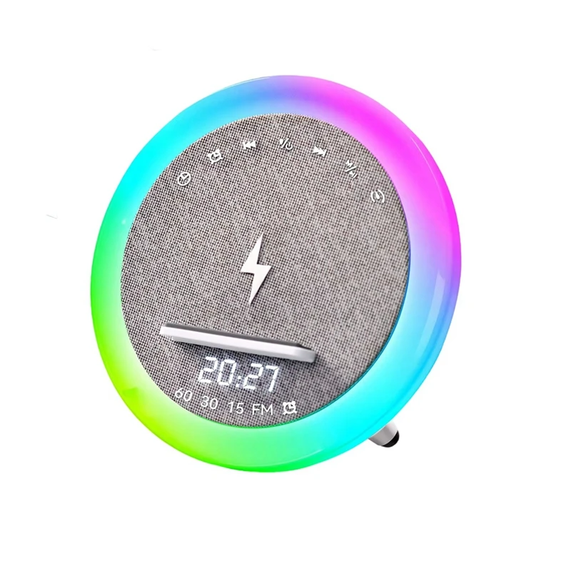 Alarm Clock Bluetooth Speaker White Noise Sleep Aid Music Player