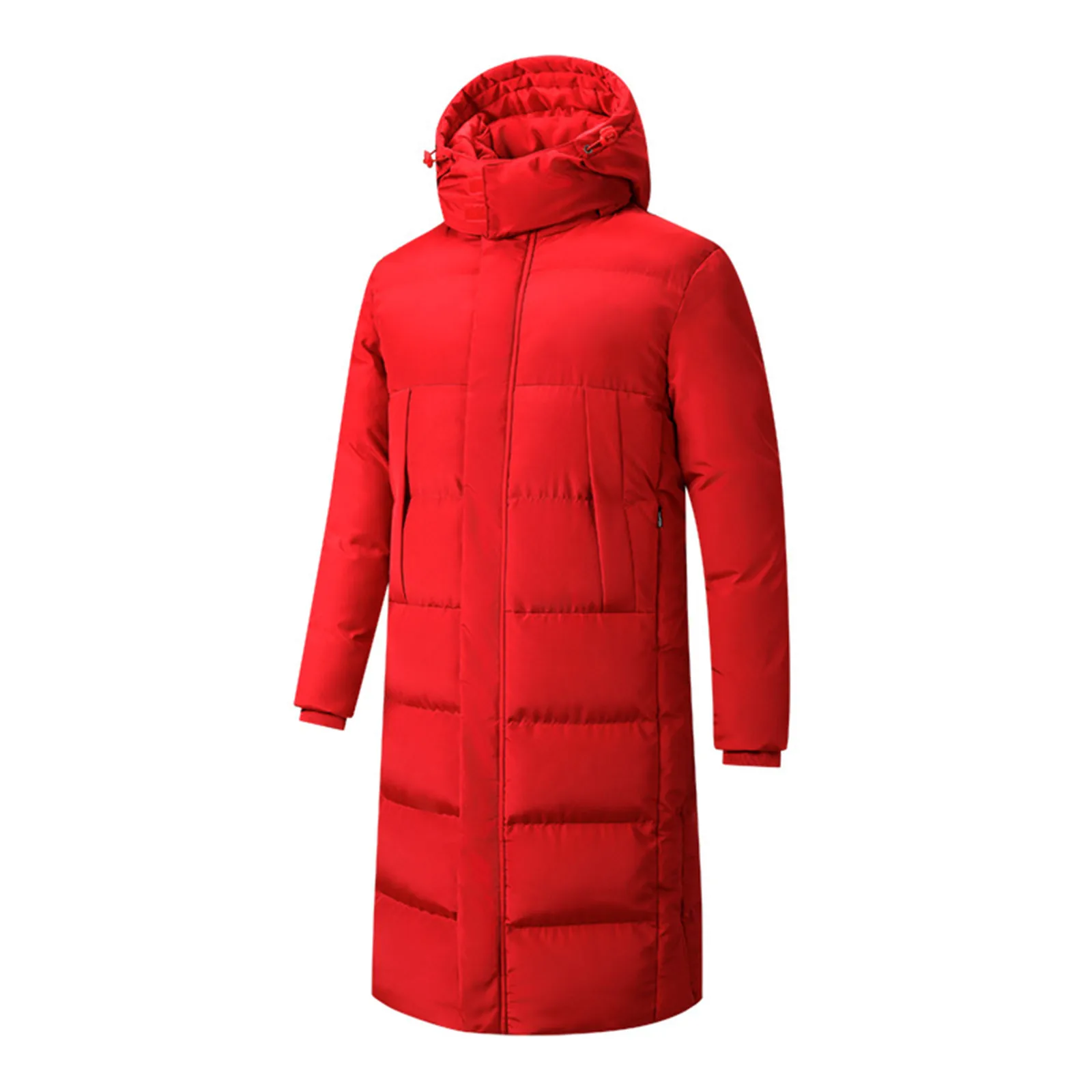 

Vintage Plus Size Long Parka Men Overcoat Cotton Winter Solid Windproof Hooded Casual Padded Warm Down Jacket Coat Male Outwear