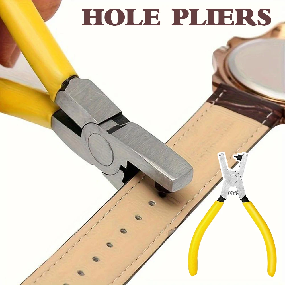 Universal 2.0mm Leather Hole Punch Plier - Effortless Belt Dog Collar Shoe Craft Project Repair Tool - Suitable For Thin Straps