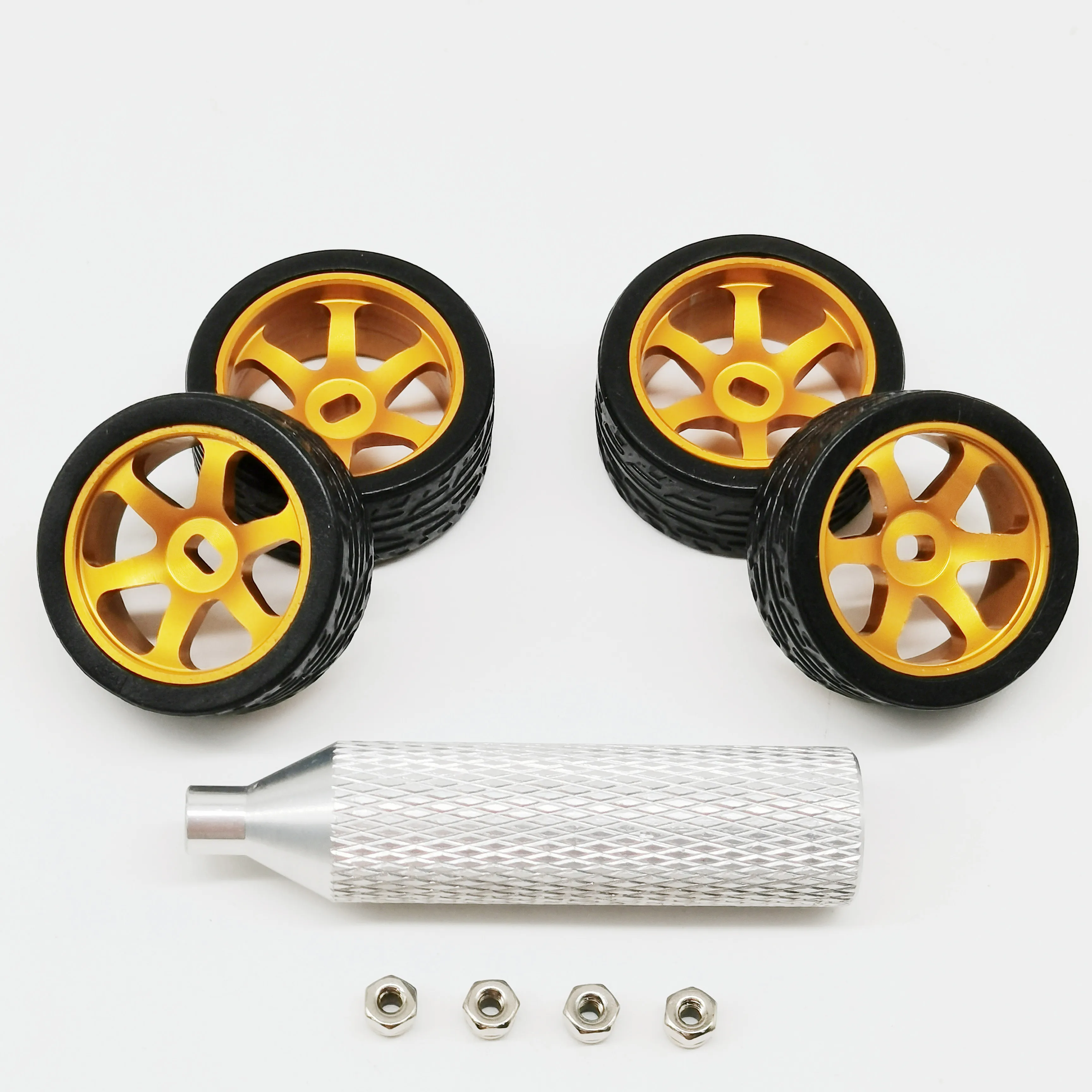 4Pcs/Set 20mm 6-Spoke Wheel Rims&Drift Racing Tires for 1/28 Wltoys K969 K989 P929 Mini-Z AWD RC Car Upgrade Parts