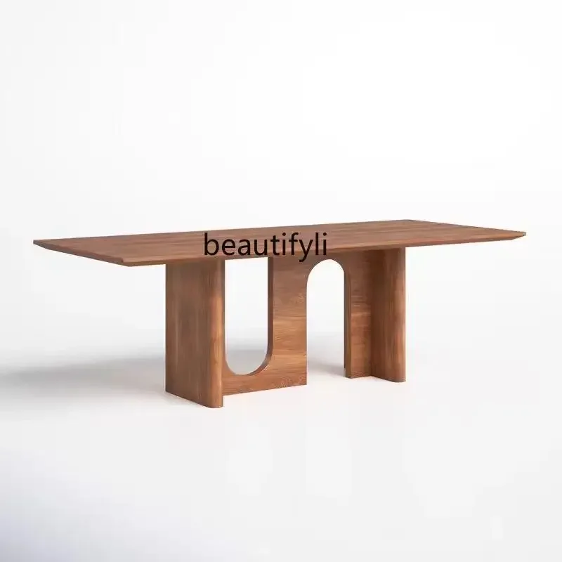 

FG28Medieval solid wood dining table B & B log designer desk rectangular conference deskG4567